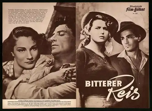 Filmprogramm IFB Nr. 860, Bitterer Reis, Silvana Mangano, Vittorio Gassmann, Regie: Giuseppe de Santis
