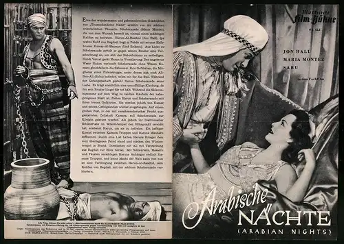 Filmprogramm IFB Nr. 663, Arabische Nächte, Jon Hall, Maria Montez, Sabu, Regie: John Rawlins