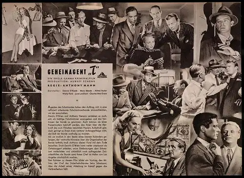 Filmprogramm IFB Nr. 555, Geheimagent T, Dennis O`Keefe, Mary Meade, Alfred Ryder, Regie: Anthony Mann