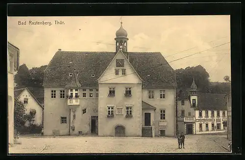 AK Bad Rastenberg /Thür., Blick auf die Poststelle