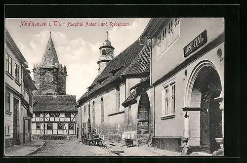 AK Mühlhausen i. Th., Hospital Antonii und Rabenturm