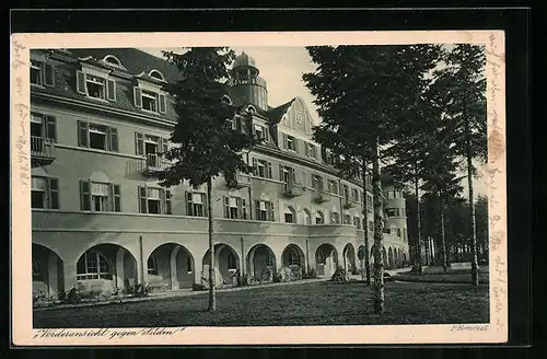 AK Schwäb. Gmünd, Hotel Erholungsheim Schönblick, Vorderansicht gegen Süden