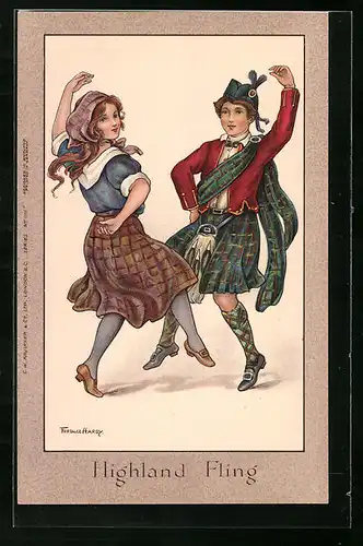 Künstler-AK Florence Hardy: Highland Fling, Tanz