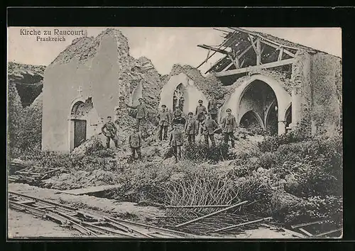AK Raucourt, Zerstörte Kirche