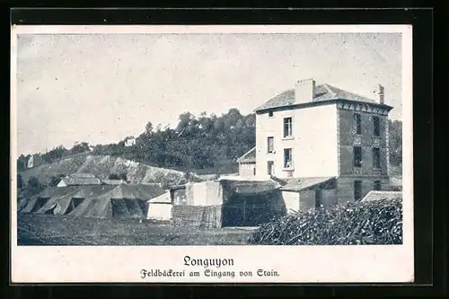 AK Longuyon, Feldbäckerei am Eingang von Etain