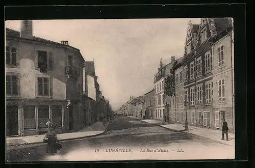AK Lunéville, La Rue d`Alsace