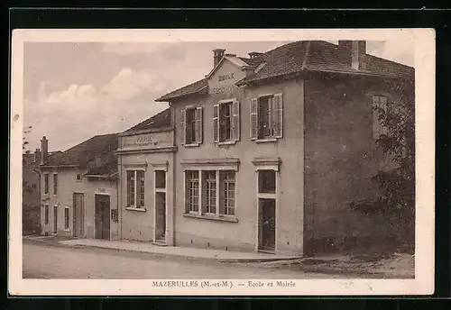 AK Mazerulles, Ecole et Mairie