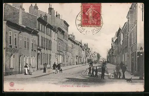 AK Lunéville, Rue d`Alsace