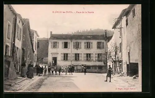 AK Blénod-les-Toul, Place de la Mairie
