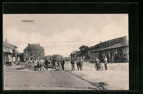 AK Allamont, Soldaten in der Strasse