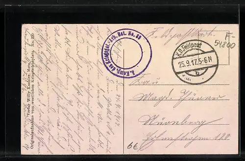 AK Allamont, Soldaten in der Strasse