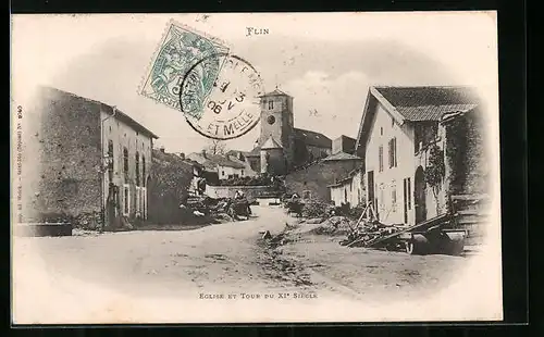 AK Flin, Eglise et Tour du XI° Siécle