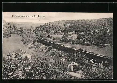 AK Jaulny, Krankensammelstelle aus der Vogelschau