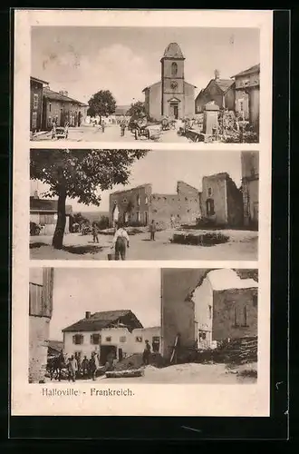 AK Halloville, Beschädigte Ortspartien