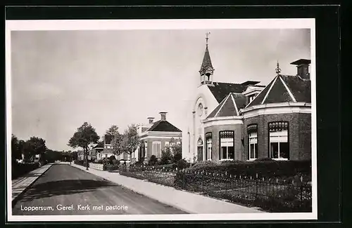 AK Loppersum, Geref. Kerk met pastorie