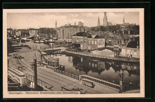 AK Groningen, Panorama Westerhaven met Basculebrug