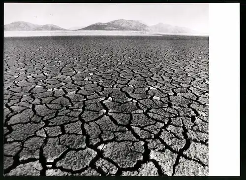 Fotografie unbekannter Fotograf, Ansicht Thiva, der ausgetrocknete Yliki See, Trockenheit