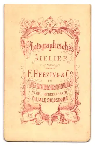 Fotografie F. Herzing 6 Co., Traunstein, Scheicherkellerstr., Eleganter Herr mit The Zappa