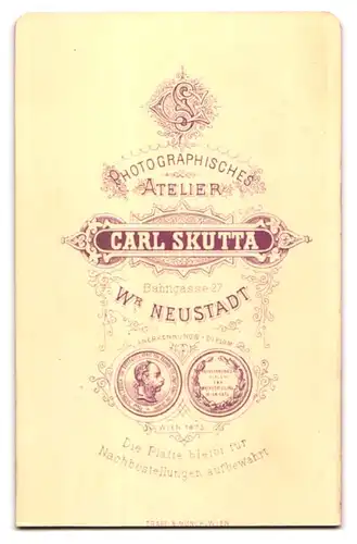 Fotografie Carl Skutta, Wr. Neustadt, Bahngasse 27, Junge Dame mit Kreuzkette