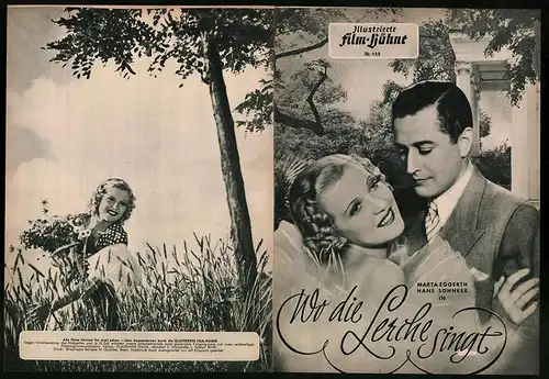 Filmprogramm IFB Nr. 488, Wo die Lärche singt, Alfred Neugebauer, Marta Eggerth, Regie: Karl Lamac