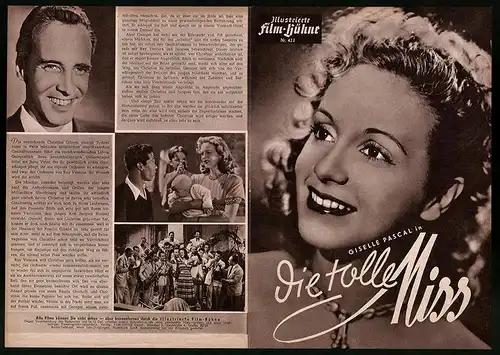 Filmprogramm IFB Nr. 423, Die tolle Miss, Giselle Pascal, Bernard Lancret, Regie: A, Guiliot und Dupont
