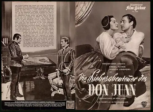 Filmprogramm IFB Nr. 1080, Die Liebesabenteuer des Don Juan, Erol Flynn, Viveca Lindfors, Regie: Vincent Sherman