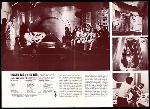 Filmprogramm IFB Nr. 7462, Unser Mann in Rio, Michael Connors, Dorothy Provine, Regie: Henry Levin