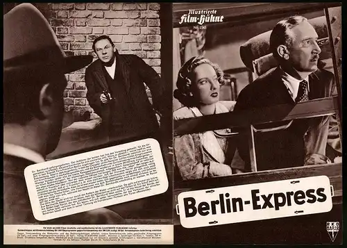 Filmprogramm IFB Nr. 2343, Berlin-Express, Merle Oberon, Robert Ryan, Regie: Jacques Tourneur