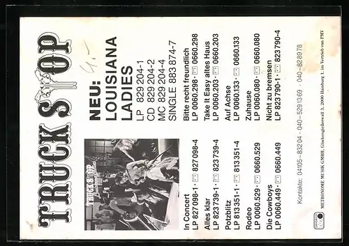 AK Musiker der Country-Band Truck Stop, Autograph