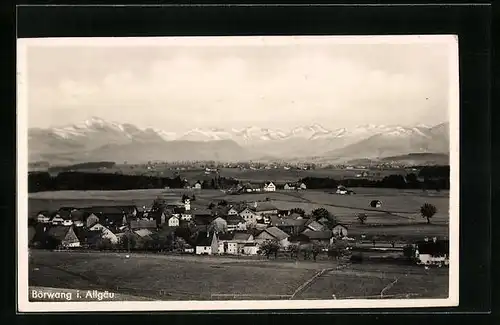 AK Börwang /Allgäu, Ortsansicht aus der Vogelschau