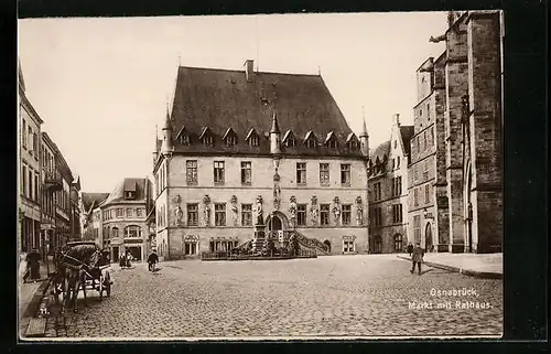 AK Osnabrück, Markt mit Rathaus