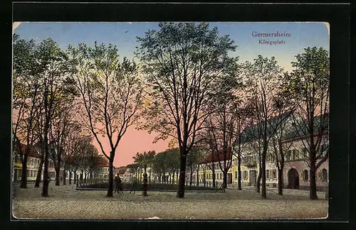 AK Germersheim, Strassenpartie am Königsplatz