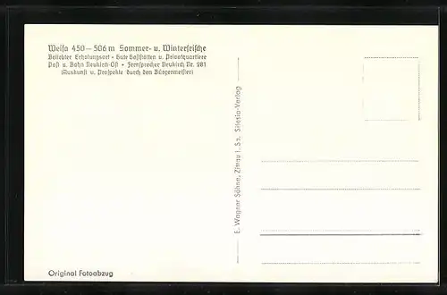 AK Weifa /Mittellausitzer Gebirge, Totalansicht aus der Ferne, Gasthof Valtenberg