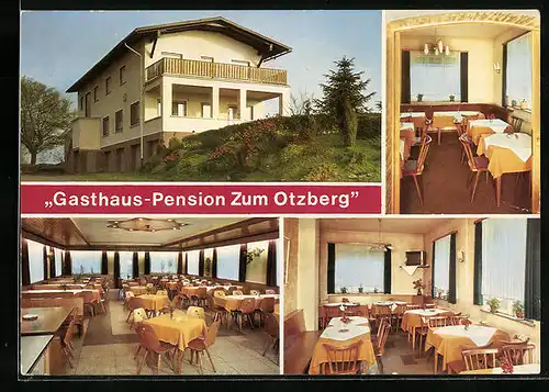 AK Otzberg-Hering, Gasthaus-Pension Zum Otzberg, Innenansichten