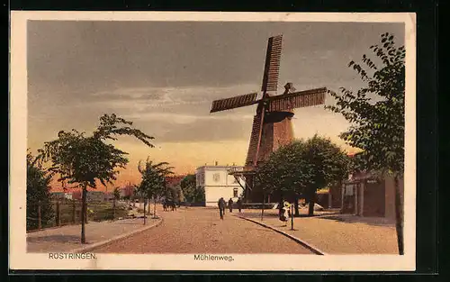 AK Rüstringen, Mühlenweg mit Windmühle