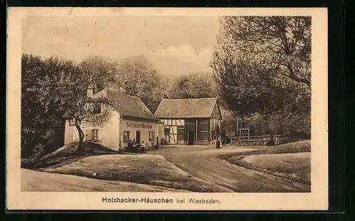 AK Wiesbaden, Gasthof Holzhacker-Häuschen im Wald