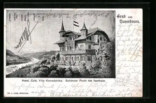 AK Bayerbrunn, Hotel, Café, Villa Konradshöhe