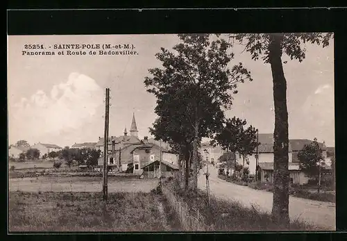 AK Sainte-Pole, Panorama et Route de Badonviller