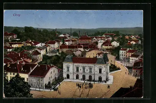 AK Cirey, Ortspartie aus der Vogelschau