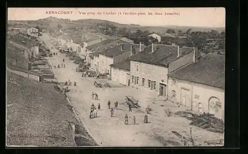 AK Arracourt, Vue prise du Clocher