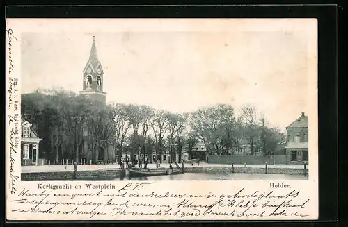 AK Helder, Kerkgracht en Westplein