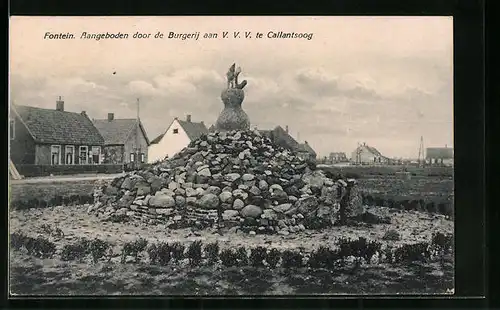 AK Callantsoog, Fontein (aangeboden door de Burgerij aan V. V. V.)