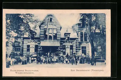 AK Haarlem, Haarlemmer Staalwater - Wilhelminabron (Het Brongebouw - Voorzijde)