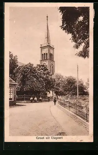 AK Usquert, Blick zur Kirche