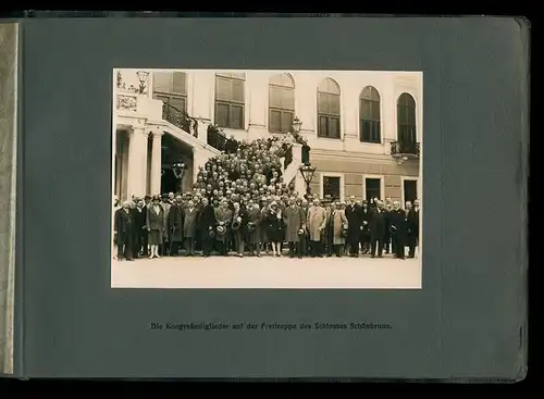 Fotoalbum mit 14 Fotografien, Ansicht Wien, IX. Kongress Internationalen Liga der Prohibitionsgegner 1928