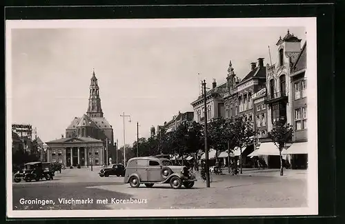 AK Groningen, Vischmarkt met Korenbeurs