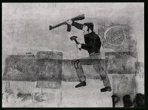 Fotografie Martin Langer, Bielefeld, Graffiti aus revolutionären Zeiten in Portugal an einer Hauswand