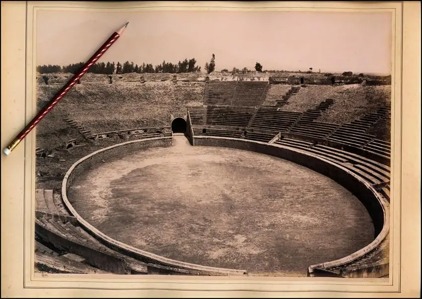 Fotografie Giorgio Sommer, Napoli, Ansicht Pompei, Amphitheater 0