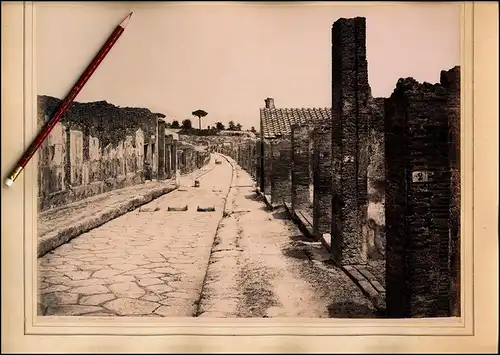 Fotografie Giorgio Sommer, Napoli, Ansicht Pompei, Strada della abondanza