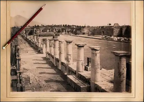 Fotografie Giorgio Sommer, Napoli, Ansicht Pompei, Panorama Foro Civile